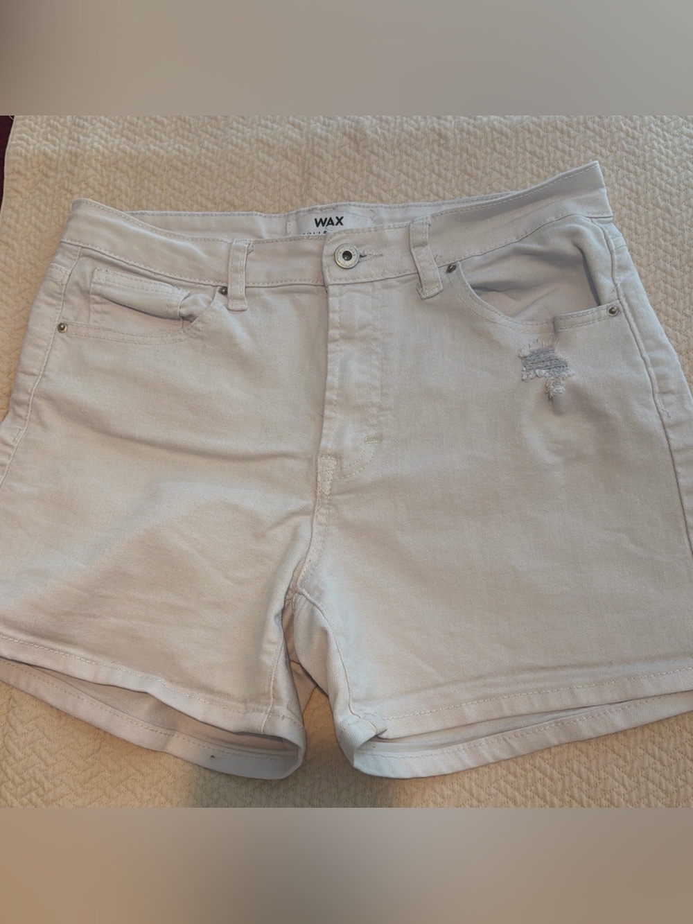 White Women’s Stretch Denim Shorts
